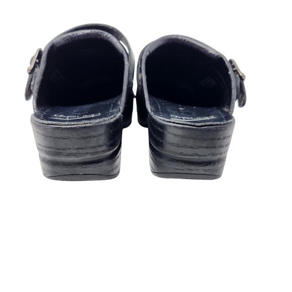 Dansko Black Leather Buckle Strap Classic Ivy Clogs Mules Slip On Sandals Sze 39 - Picture 10 of 11